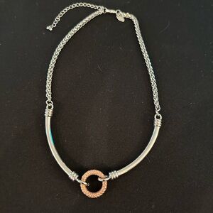 Lia Sophia Silver and Gold Geometric Necklace